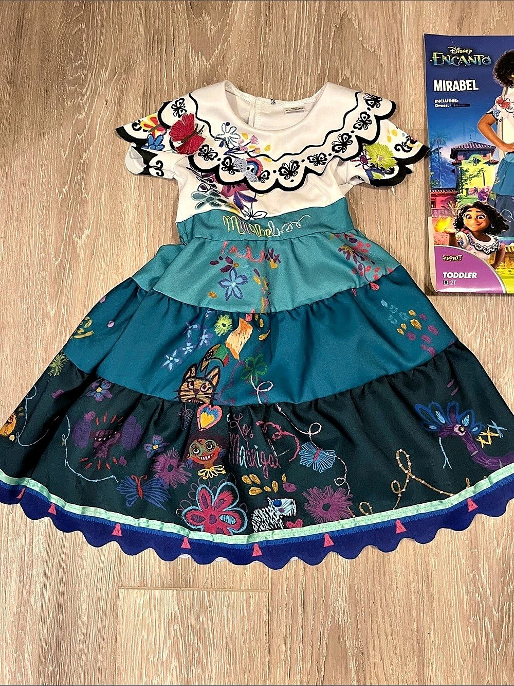 Disney Mirabel Encanto Floral Halloween Costume Dress Girls Toddler 2T